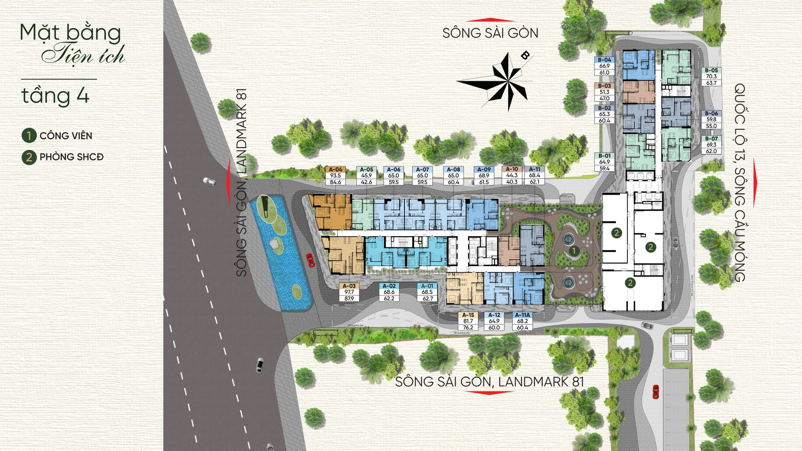 Mặt Bằng Tiện ích Của Căn Hộ A&t Saigon Riverside (3)