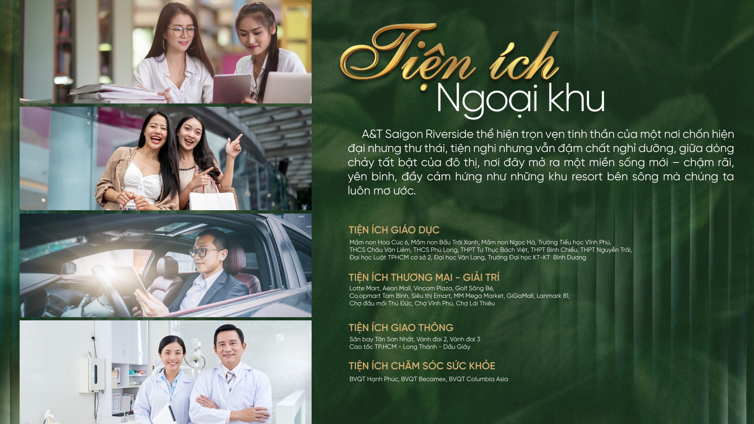 Tiện ích Ngoại Khu ở Dự án A&t Saigon Riverdie